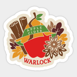 Apple Cider Warlock bold colors Sticker